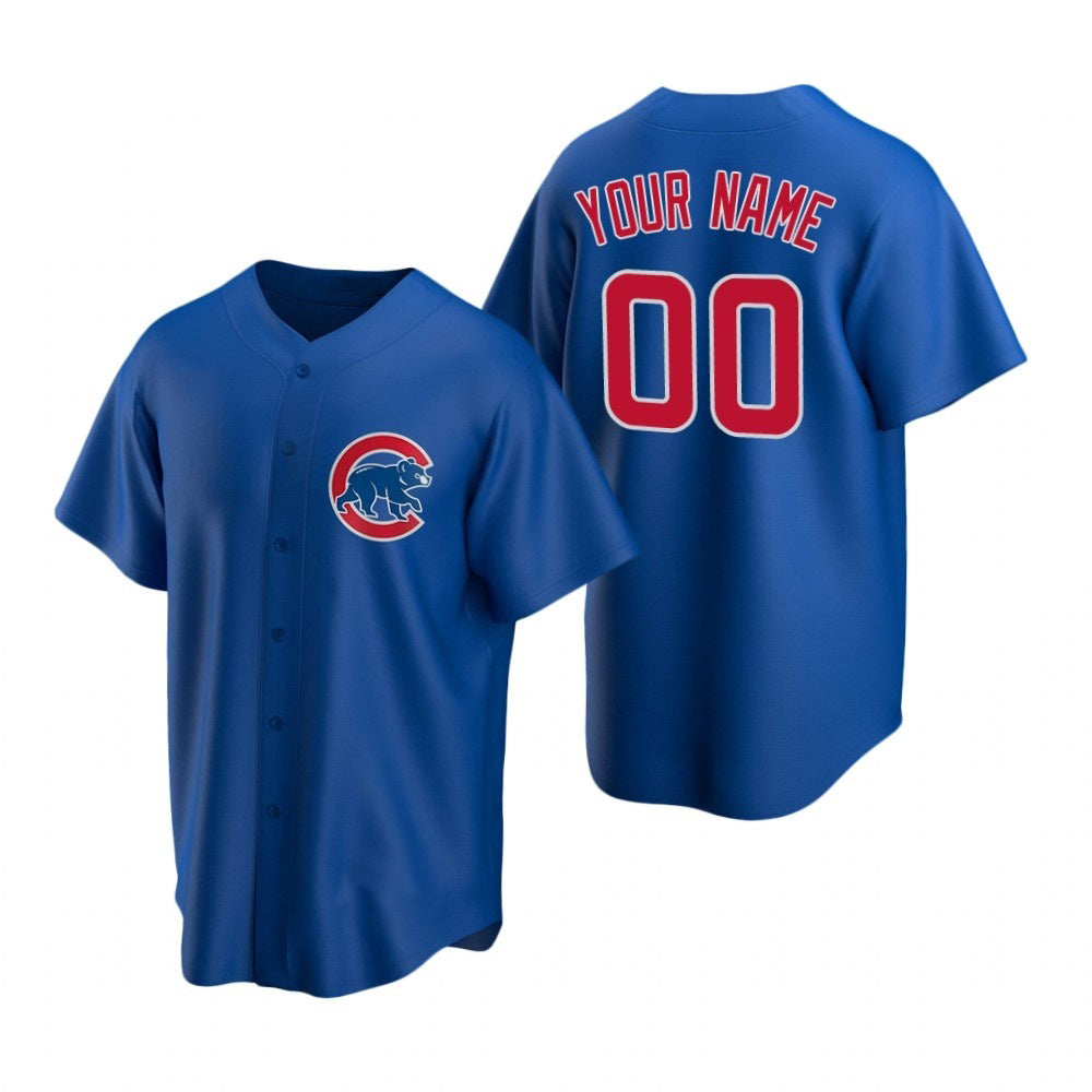 Custom Chicago Cubs Royal AmberGomez Stitched Cool Base Jersey