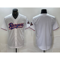 Texas Rangers Bank White AmberGomez 2023 World Series Champions Cool Base Jersey