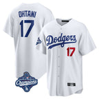 Los Angeles Dodgers #17 Shohei Ohtani Player White AmberGomez World Series Meet Home Game Stitched Jerseys