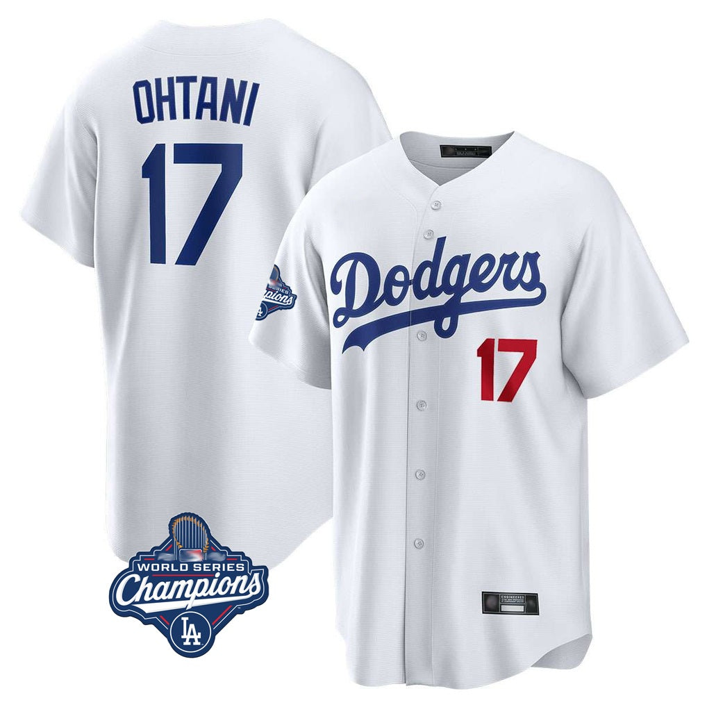 Los Angeles Dodgers #17 Shohei Ohtani Player White AmberGomez World Series Meet Home Game Stitched Jerseys