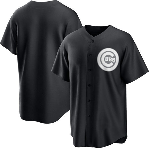 Chicago Cubs Blank Black AmberGomez Lights Out Limited Stitched Jersey
