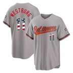 Baltimore Orioles #11 Jordan Westburg Player Gray AmberGomez USA 250 Fourth of July Home Game Stitched Jerseys