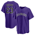 Colorado Rockies #23 Kris Bryant Purple AmberGomez Alternate Replica Player Jersey
