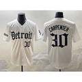 Detroit Tigers #30 Kerry Carpenter White AmberGomez 'Motor Gothic Edition' Vapor Premier Limited Stitched Jersey