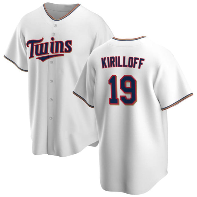 Minnesota Twins #19 Alex Kirilloff White AmberGomez Cool Base Stitched Jersey 2