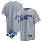 Los Angeles Dodgers Blank Player Gray AmberGomez Game Home World Series Meet Stitched Jerseys