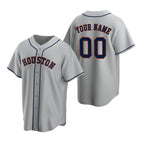 Custom Houston Astros Gray AmberGomez Stitched Cool Base Road Jersey