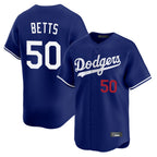 Los Angeles Dodgers #50 Mookie Betts Player Royal AmberGomez Limited Home Stitched Jerseys