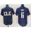 Cleveland Guardians #6 David Fry Navy AmberGomez 2024 City Connect Limited Stitched Jersey