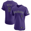 Colorado Rockies #9 Brenton Doyle Player Purple AmberGomez Limited Elite Home Stitched Jerseys
