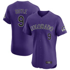 Colorado Rockies #9 Brenton Doyle Player Purple AmberGomez Limited Elite Home Stitched Jerseys