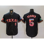 Texas Rangers #5 Corey Seager Black AmberGomez Rainbow Mexico Cool Base Stitched Jersey