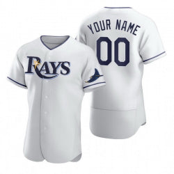 Custom Tampa Bay Rays White AmberGomez 2020 Stitched Flex Base Jersey