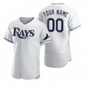 Custom Tampa Bay Rays White AmberGomez 2020 Stitched Flex Base Jersey