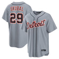 Detroit Tigers #29 Tarik Skubal Player Gray AmberGomez Home Game Stitched Jerseys