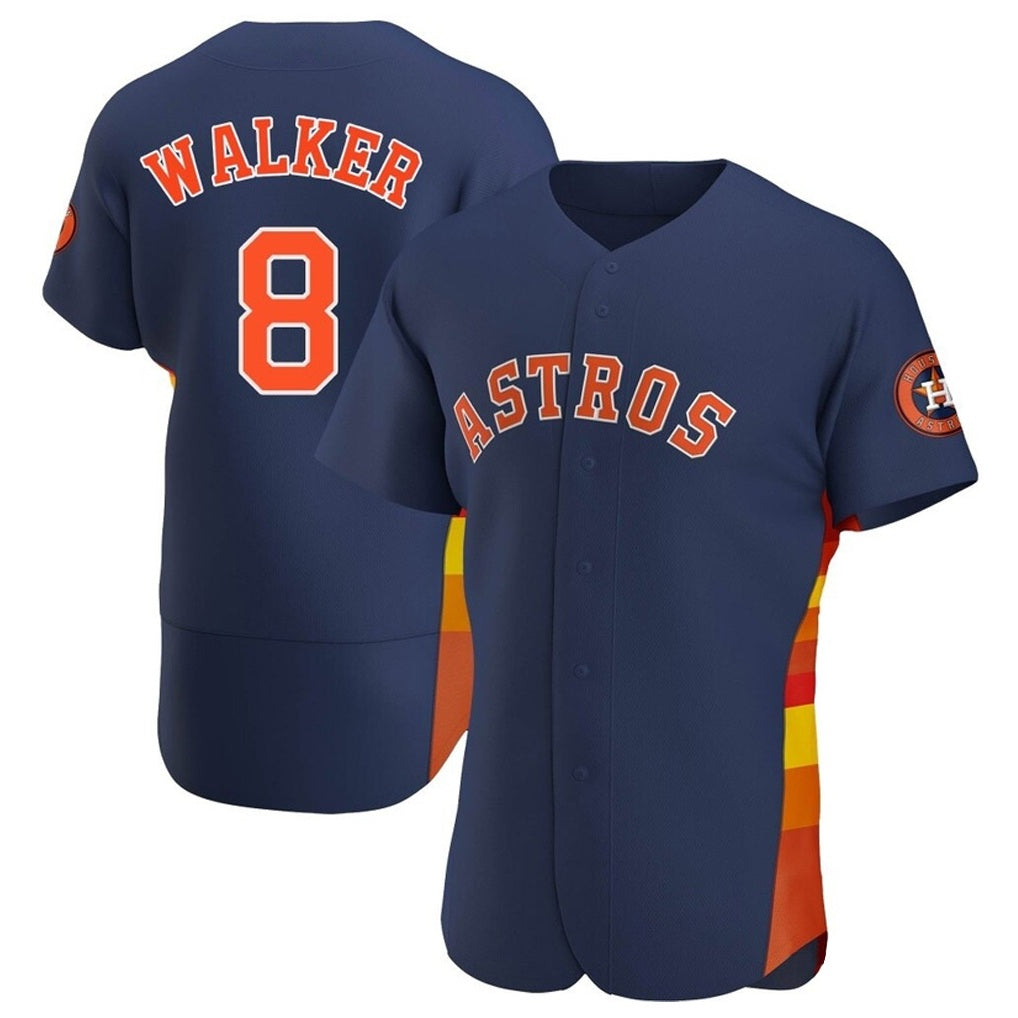Houston Astros #8 Christian Walker Player Navy AmberGomez Home Limited Elite Stitched Jerseys