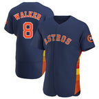 Houston Astros #8 Christian Walker Player Navy AmberGomez Home Limited Elite Stitched Jerseys