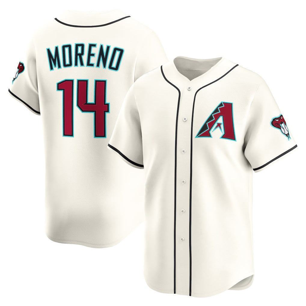 Arizona Diamondbacks #14 Gabriel Moreno Cream AmberGomez Home Limited Player Jersey
