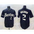 Boston Red Sox #2 Alex Bregman Black AmberGomez Gothic Vapor Limited Stitched Jersey