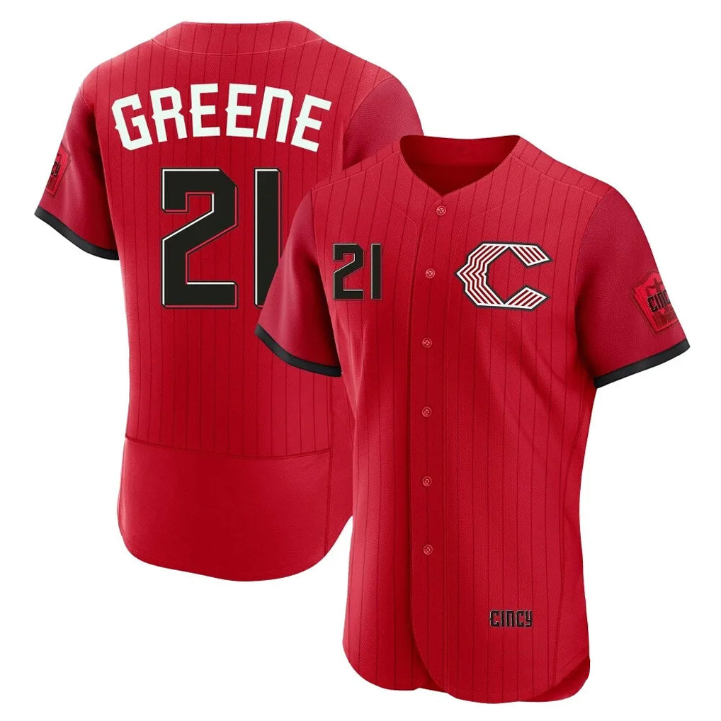Cincinnati Reds #21 Hunter Greene Player Red AmberGomez 2026 City Connect Limited Elite Home Stitched Jerseys