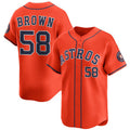 Houston Astros #58 Hunter Brown Orange AmberGomez 2025 Alternate Limited Stitched Jersey