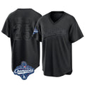 Los Angeles Dodgers #25 Tommy Edman Player Black AmberGomez World Series Meet Pitch Fashion T-shirt Stitched Jerseys