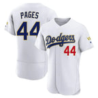 Los Angeles Dodgers #44 Andy Pages Player Gold White AmberGomez 2026 Collection Stadium Limited Elite Stitched Jerseys