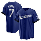 Los Angeles Dodgers #7 Blake Snell Player Royal AmberGomez City Connect Home Game Stitched Jerseys
