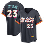 San Diego Padres #23 Fernando Tatis Jr. Obsidian AmberGomez 2026 City Connect Stadium Jersey