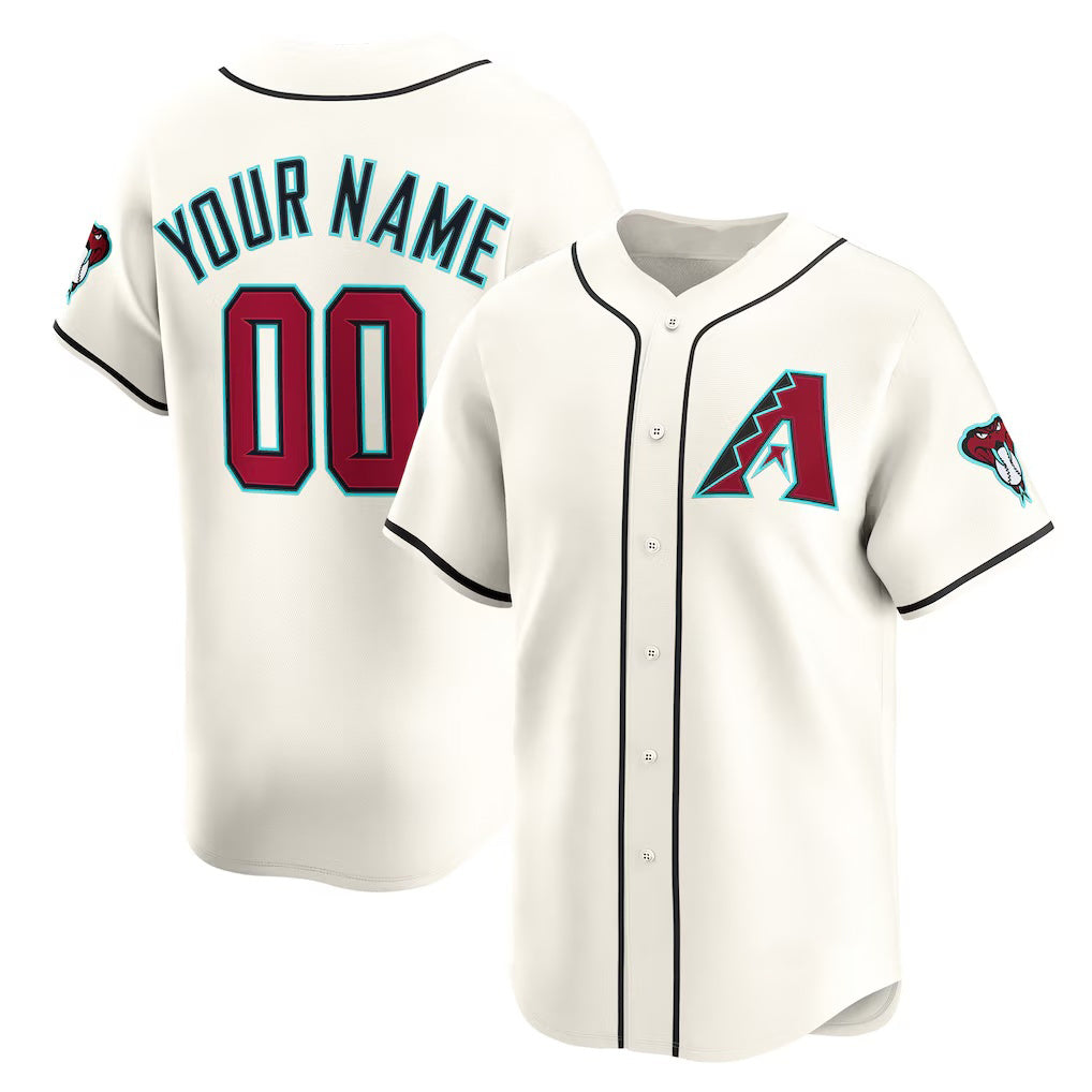 Custom Arizona Diamondbacks Cream AmberGomez Home Limited Jersey