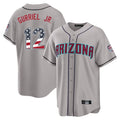 Arizona Diamondbacks #12 Lourdes Gurriel Jr Player Gray AmberGomez USA 250 Fourth of July Home Game Stitched Jerseys