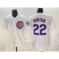 Chicago Cubs #22 Cade Horton White AmberGomez Cool Base Stitched Jersey