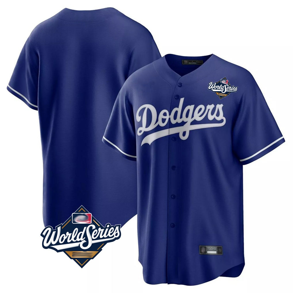 Los Angeles Dodgers Blank Player Royal AmberGomez Game Home World Series Stitched Jerseys