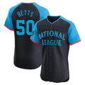 Los Angeles Dodgers #50 Mookie Betts Player Black AmberGomez National League All-Star Limited Elite Home Stitched Jerseys