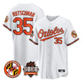 Baltimore Orioles #35 Adley Rutschman Player White AmberGomez 30th Anniversary of 2131 Home Game Stitched Jerseys