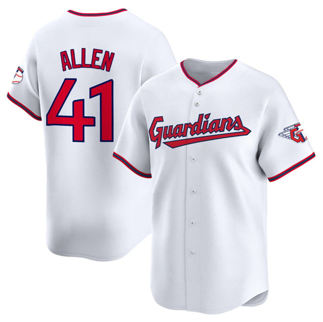 Cleveland Guardians #41 Carlos Santana White AmberGomez Home Limited Stitched Jersey