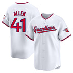 Cleveland Guardians #41 Carlos Santana White AmberGomez Home Limited Stitched Jersey