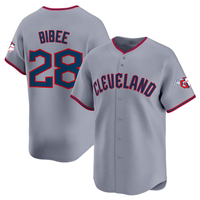 Cleveland Guardians #28 Tanner Bibee Gray AmberGomez 2025 Alternate Limited Stitched Jersey