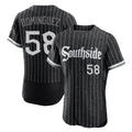 Chicago White Sox #58 Seranthony Dominguez Player Black AmberGomez City Connect Limited Elite Home Stitched Jerseys