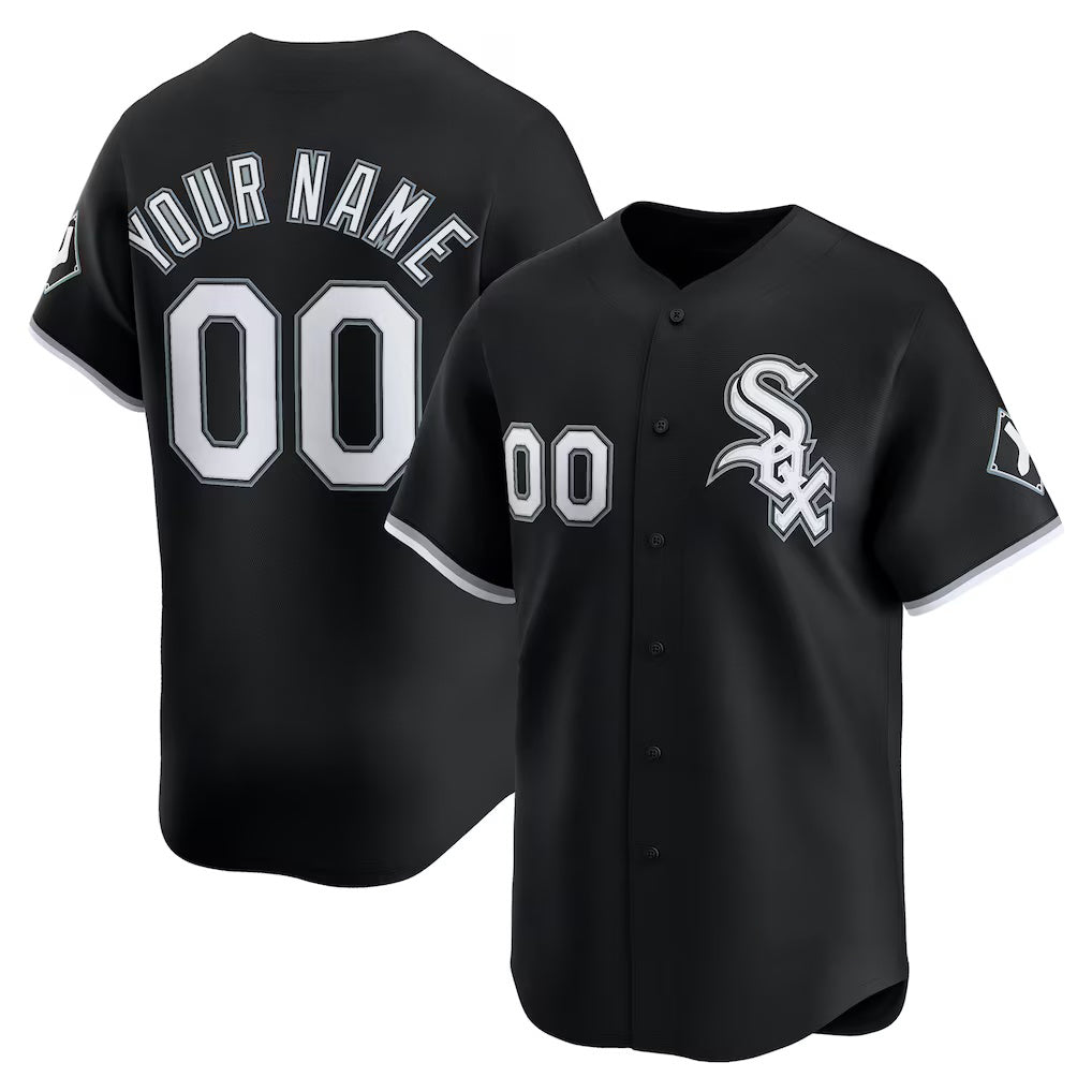 Custom Chicago White Sox Black AmberGomez Alternate Limited Jersey