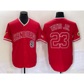 San Diego Padres #23 Fernando Tatis Jr Red AmberGomez NEW 2023 Cool Base Stitched Jersey