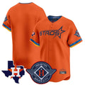 Houston Astros Blank Player Orange AmberGomez City Connect Texas Patch Vapor Premier Limited Home Stitched Jerseys