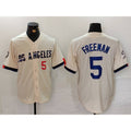 Los Angeles Dodgers #5 Freddie Freeman Number Cream AmberGomez 2024 City Connect Limited Stitched Jersey 2