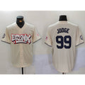 New York Yankees #99 Aaron Judge Cream AmberGomez Limited Stitched Jersey 2