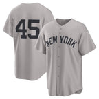 New York Yankees #45 Gerrit Cole Gray AmberGomez Road Replica Jersey