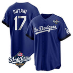 Los Angeles Dodgers #17 Shohei Ohtani Player Royal AmberGomez World Series City Connect Home Game Stitched Jerseys
