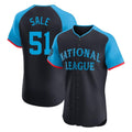 Atlanta Braves #51 Chris Sale Player Navy AmberGomez National League All-Star Limited Elite Game Stitched Jerseys
