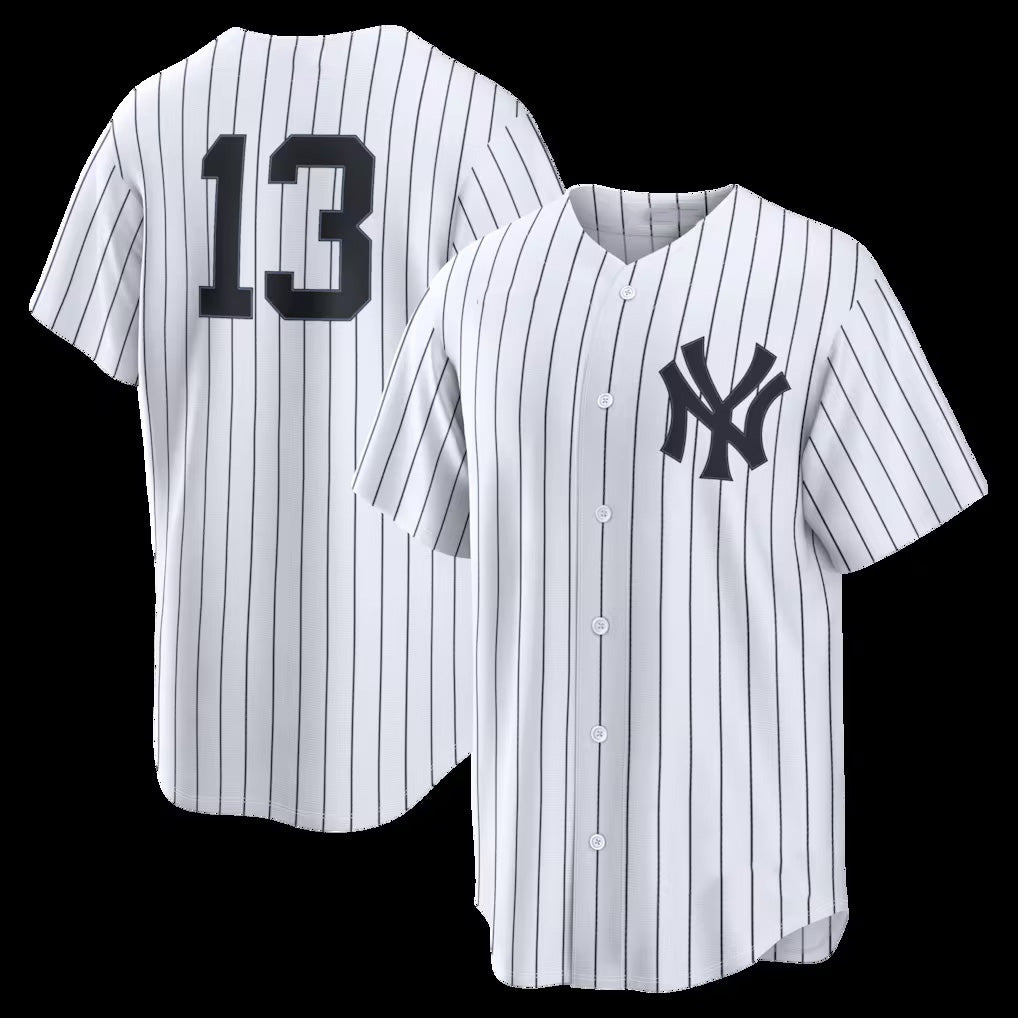 New York Yankees #13 Jazz Chisholm Jr. White AmberGomez Home Replica Jersey 2