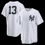 New York Yankees #13 Jazz Chisholm Jr. White AmberGomez Home Replica Jersey 2