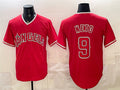 Los Angeles Angels #9 Zach Neto Red AmberGomez Stitched Jersey